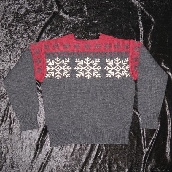 Meier & Frank 100% Wool Sweater Handmade Norway Fair Isle Fjord Nordic Snowflake - Picture 1 of 11